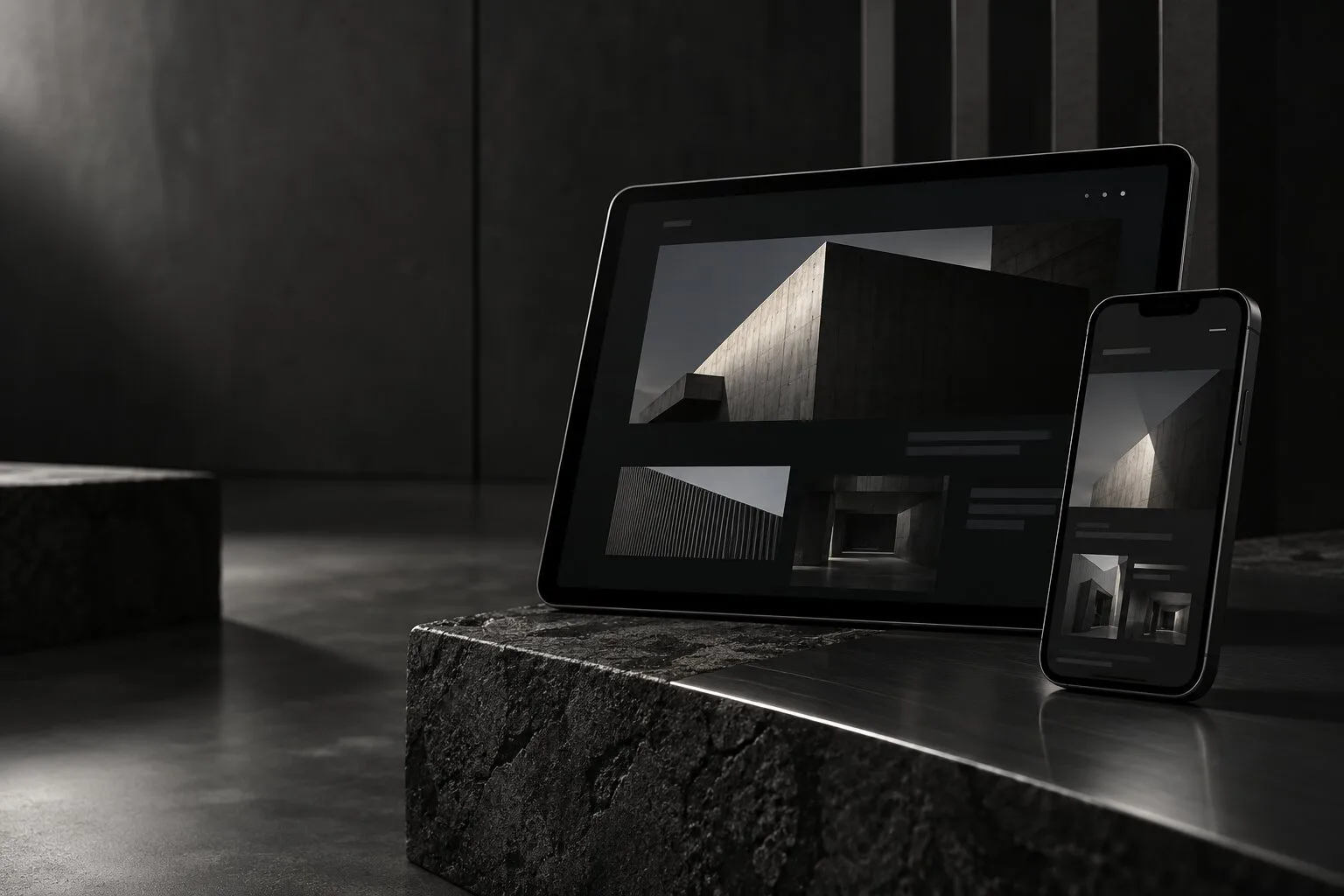 Professionelles responsives Webdesign auf Tablet und Smartphone