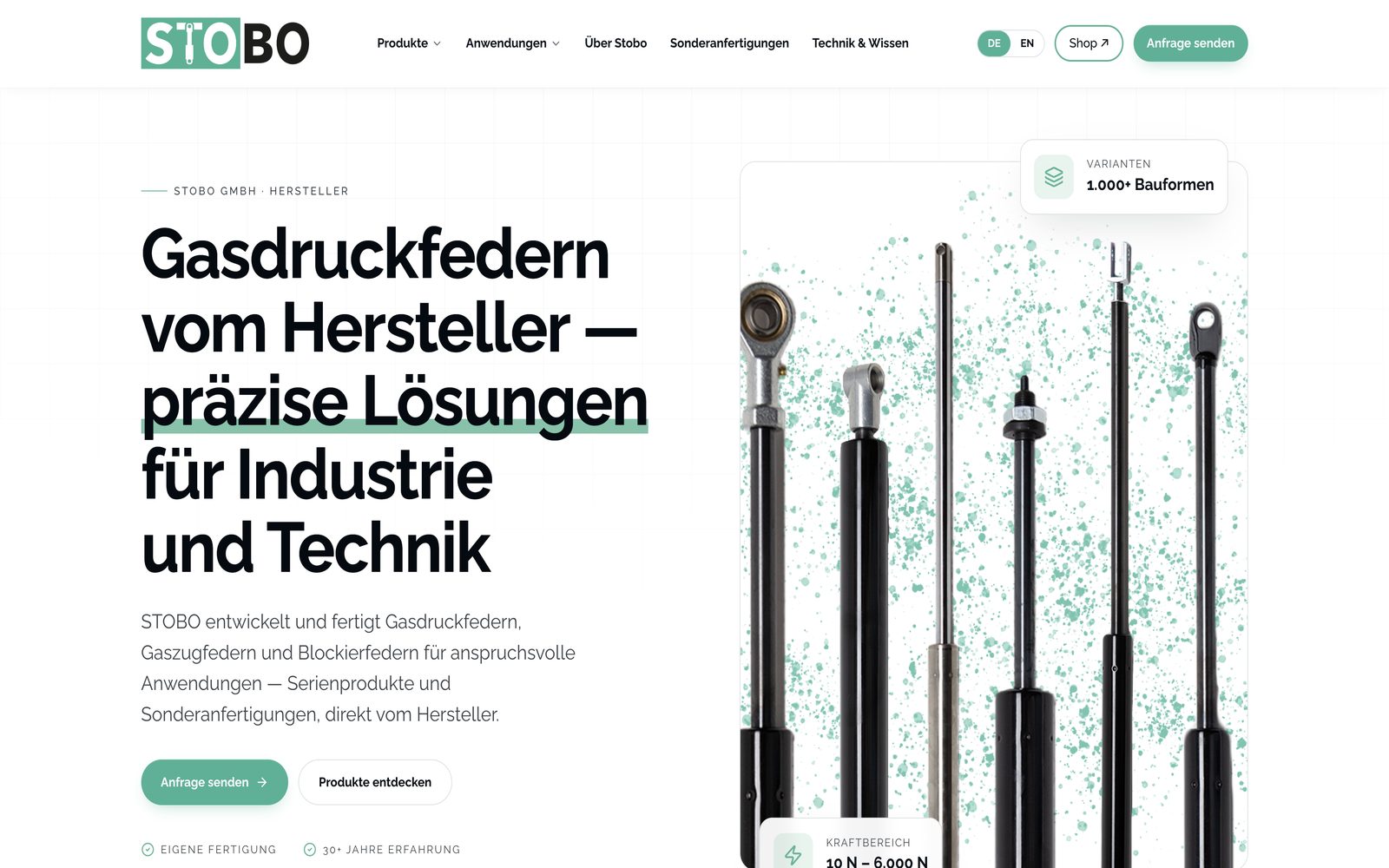 Beispiel Business-Webseite: STOBO